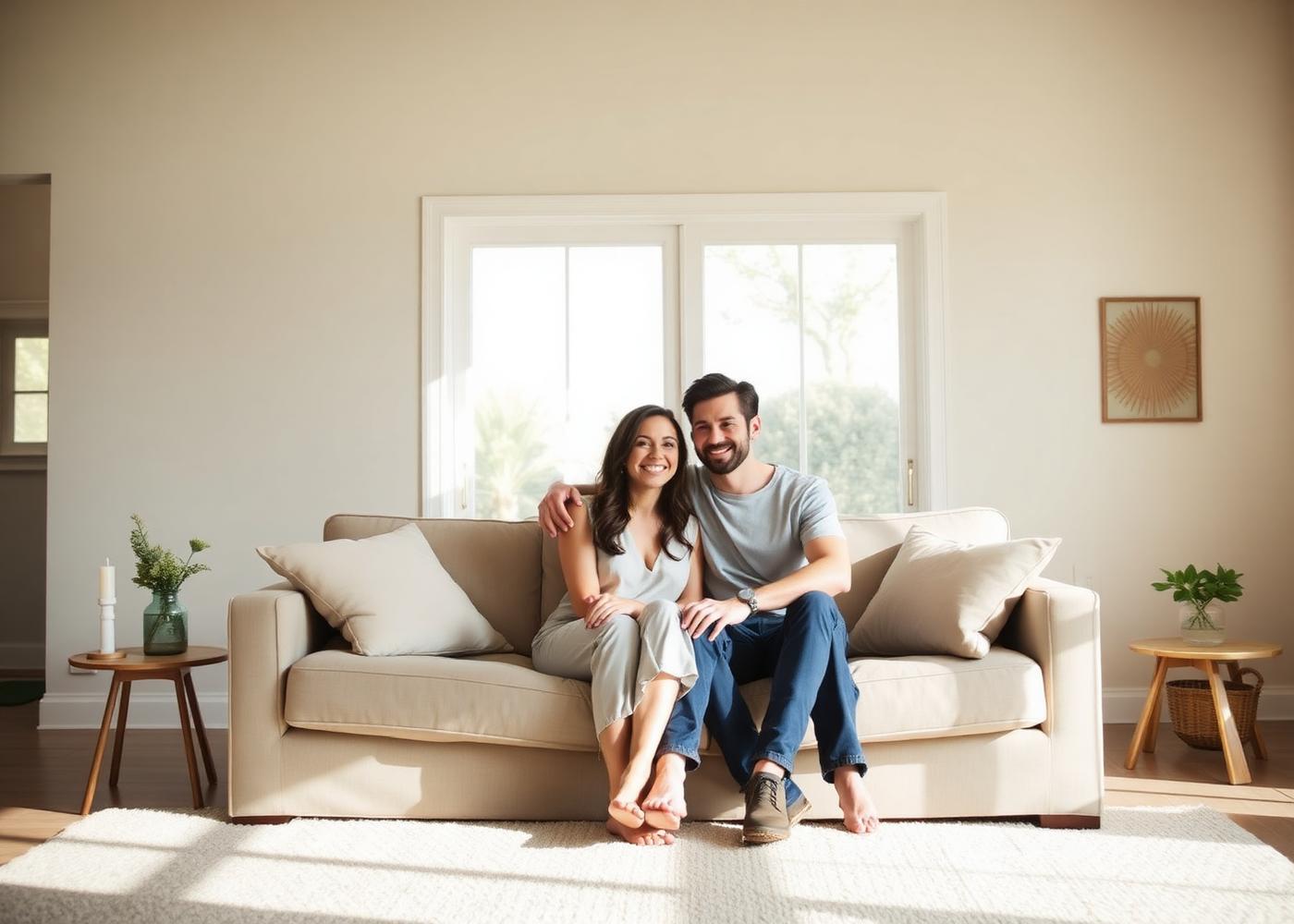 Couple at home